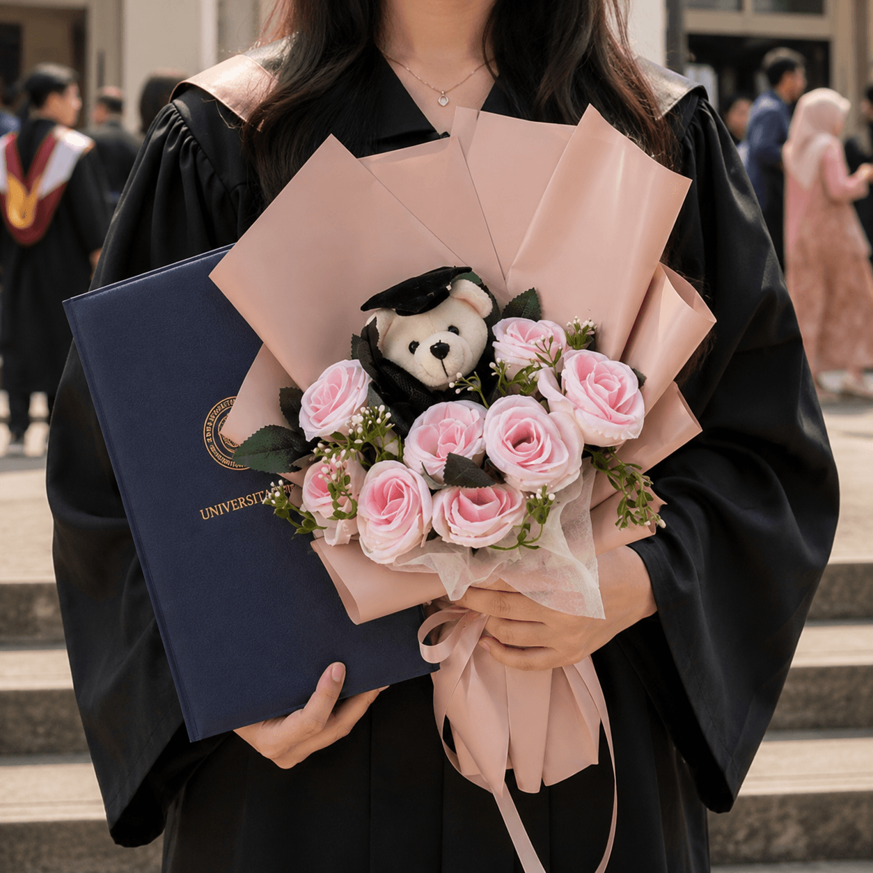 Pinky Doll Graduation Bouquet