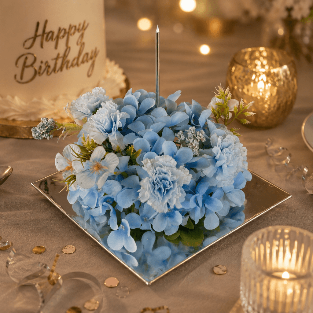Blueish Bloom Cake