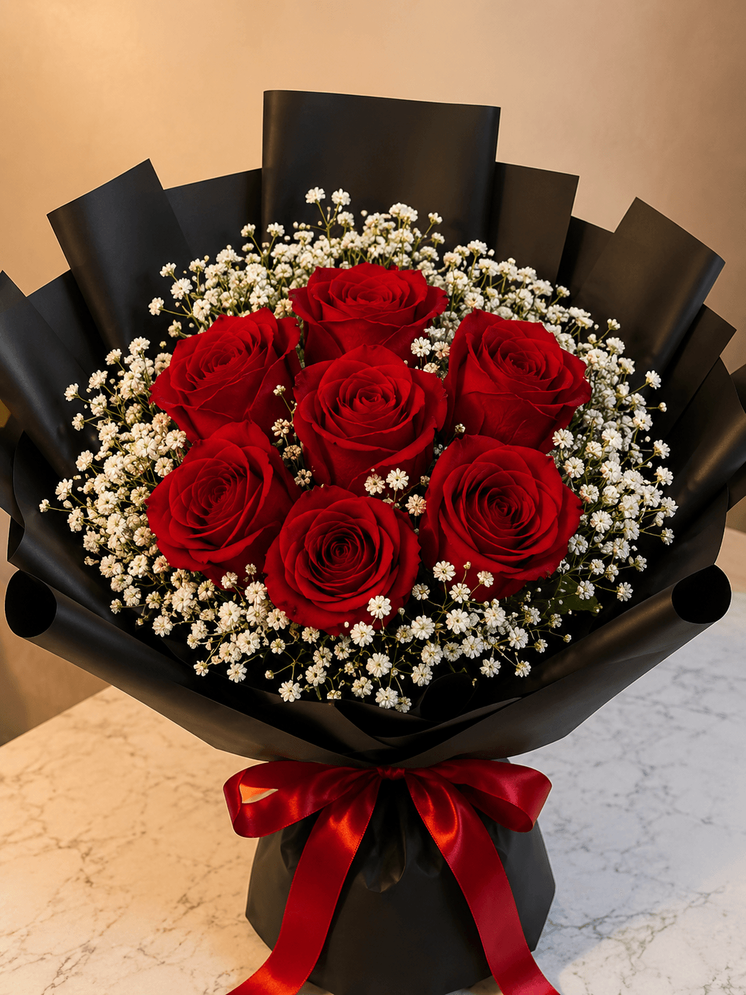 rose - layers bouquet