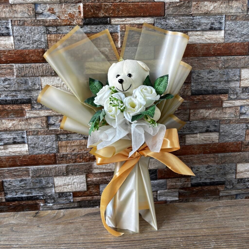Golden Teddy Bouquet