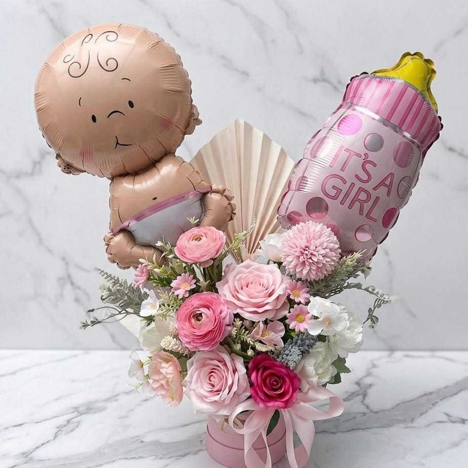 Bloom box + baby balon