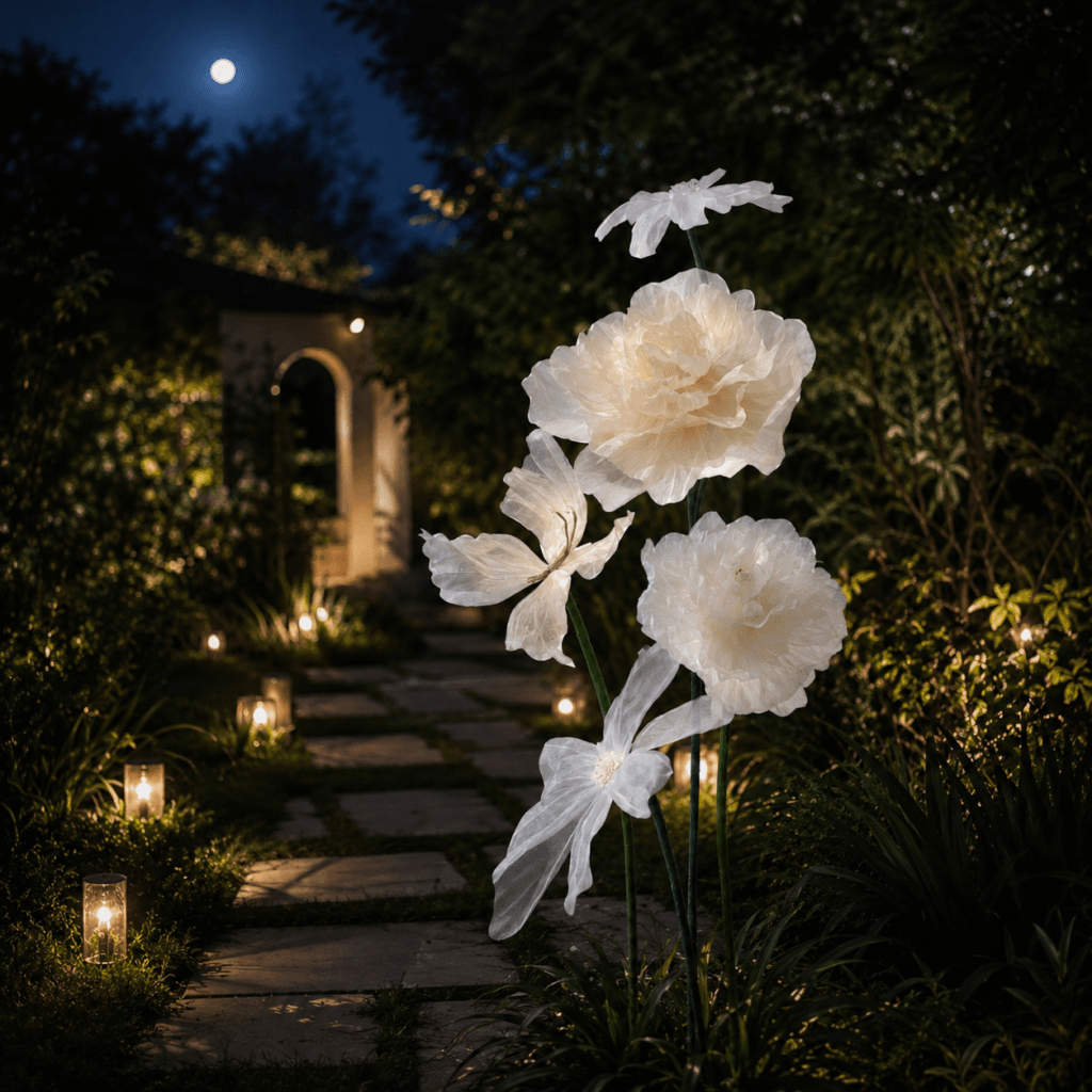 Moonlit White Organza Bouquet