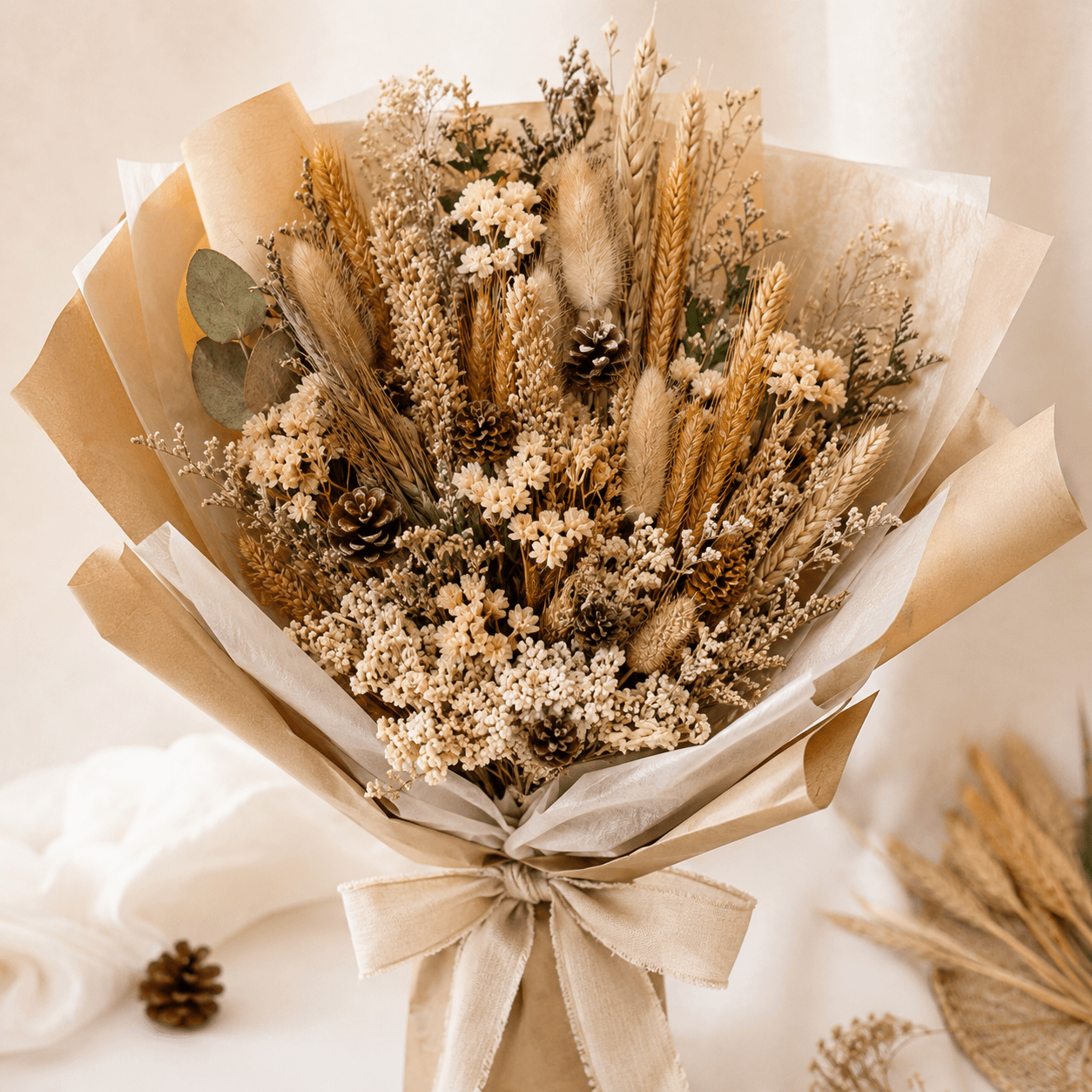 Golden Dried Bloom Bouquet